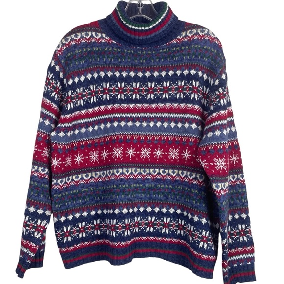 Vintage Tiara International Winter Turtleneck Sweater Size Medium - Picture 1 of 15